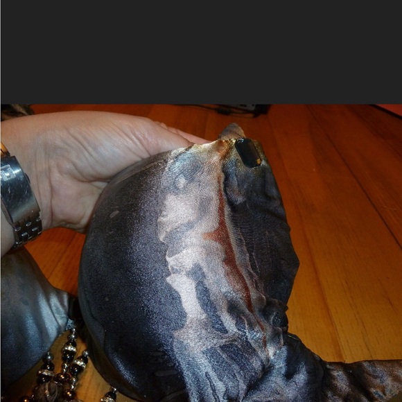 Handmade Belly Dance Costume Set. 34 B. New. Grey and Gold Marble - Picture 7 of 9